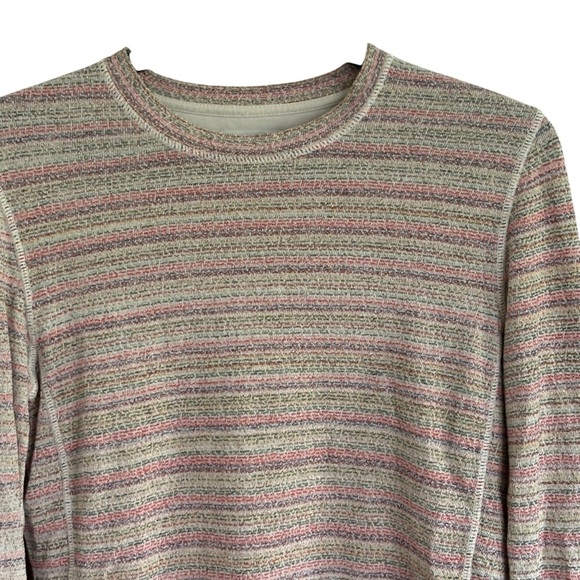 Norse Projects Womens Top Size XS Pink Blue Green Striped Long Sleeve - Picture 3 of 8
